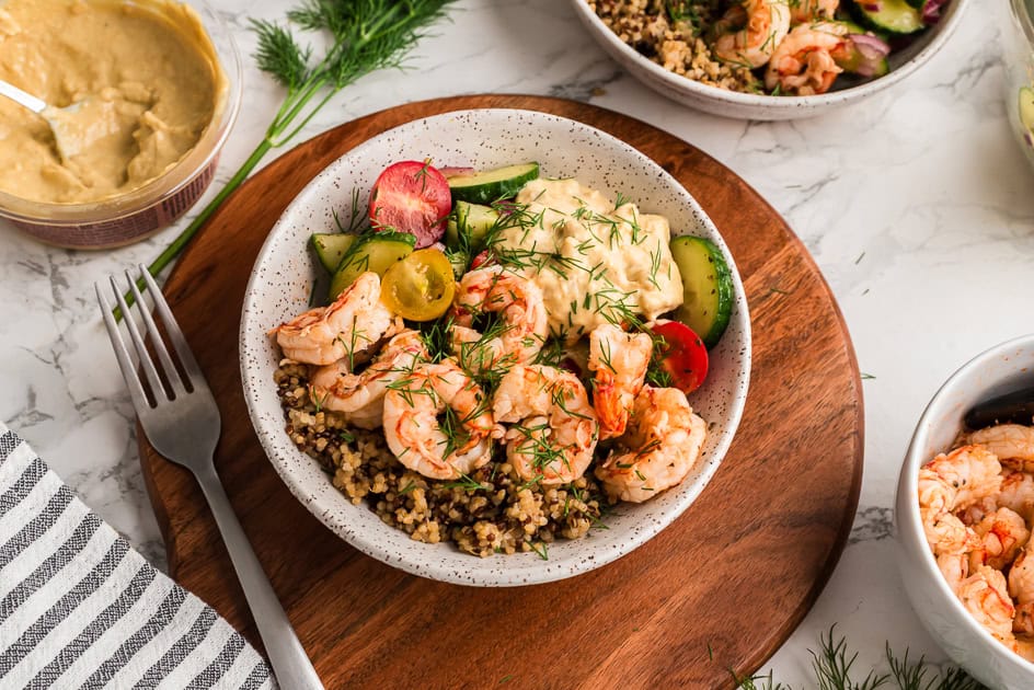 Greek Shrimp Quinoa Bowl (Easy Weeknight Meal)