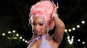 Megan Thee Stallion's cotton candy curls have arrived at the villa - see photos