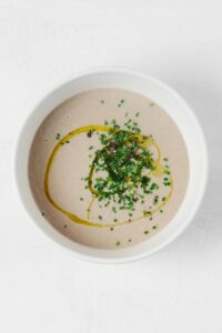 Velvety vegan mushroom cream soup