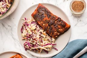 Easy air fryer black salmon