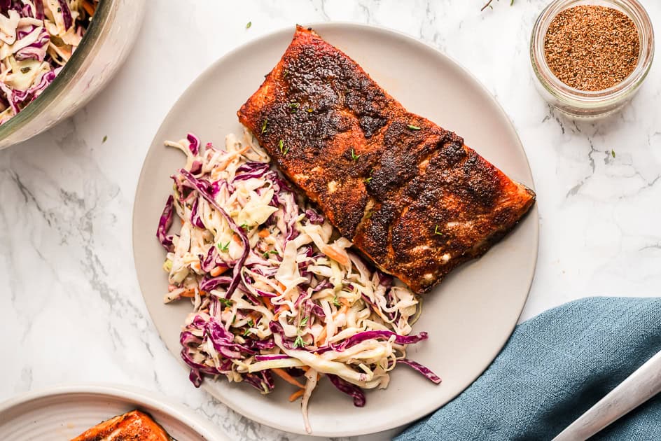 Easy air fryer black salmon