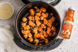 Easy buffalo salmon bites in the air fryer