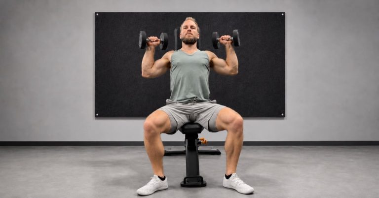 The best way to do a seated dumbbell overhead press