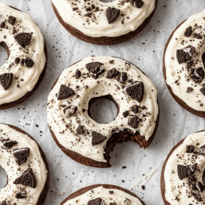 Vegan Mint Chocolate Cookie & Cream Protein Donut